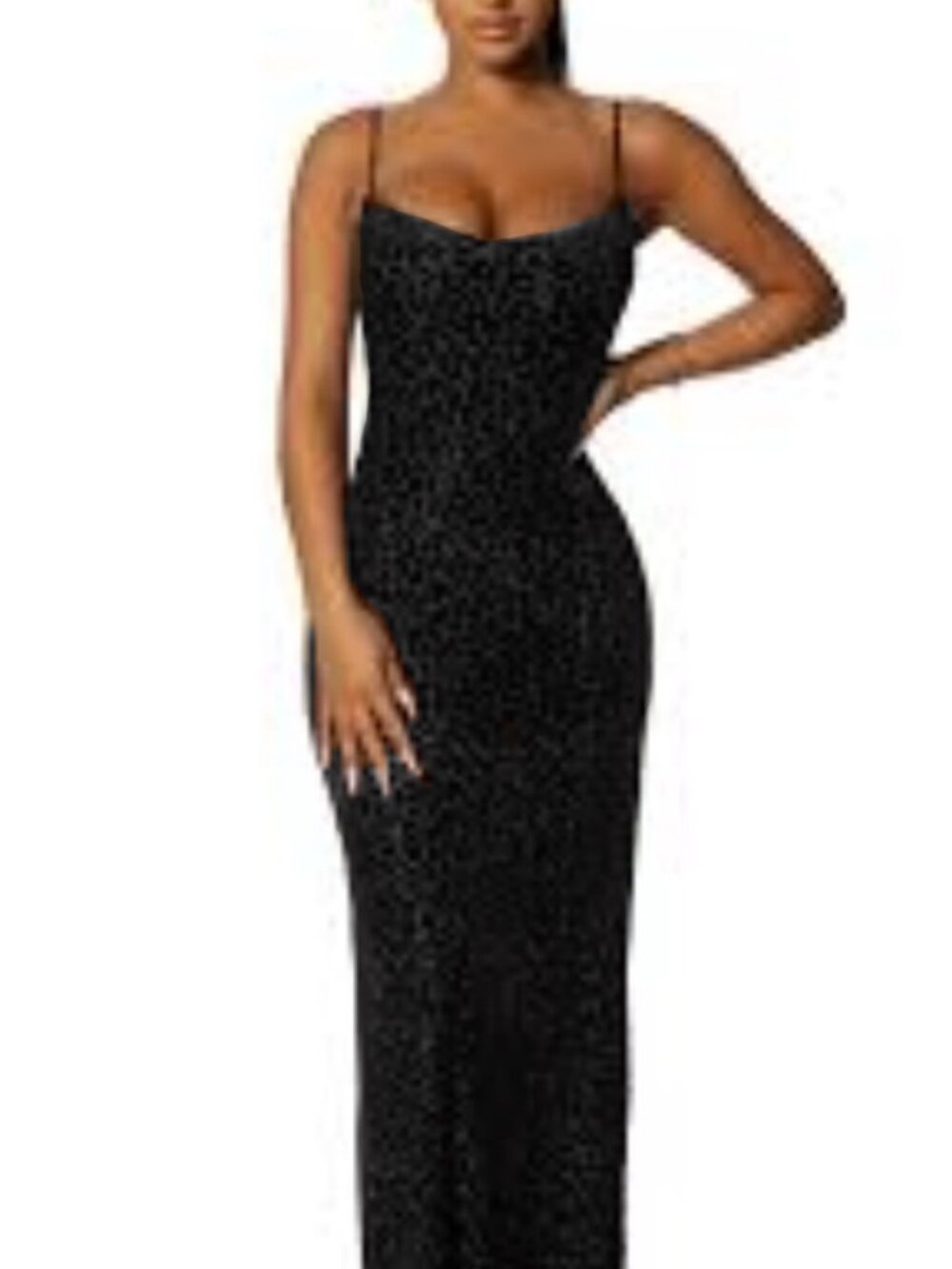 naked wardrobe Black Velvet Leopard Animal Print dress sx M